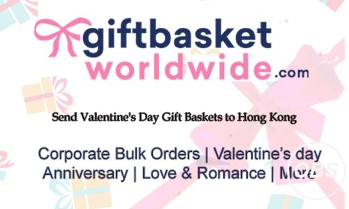 Send Valentines Day Gift Baskets to Hong Kong